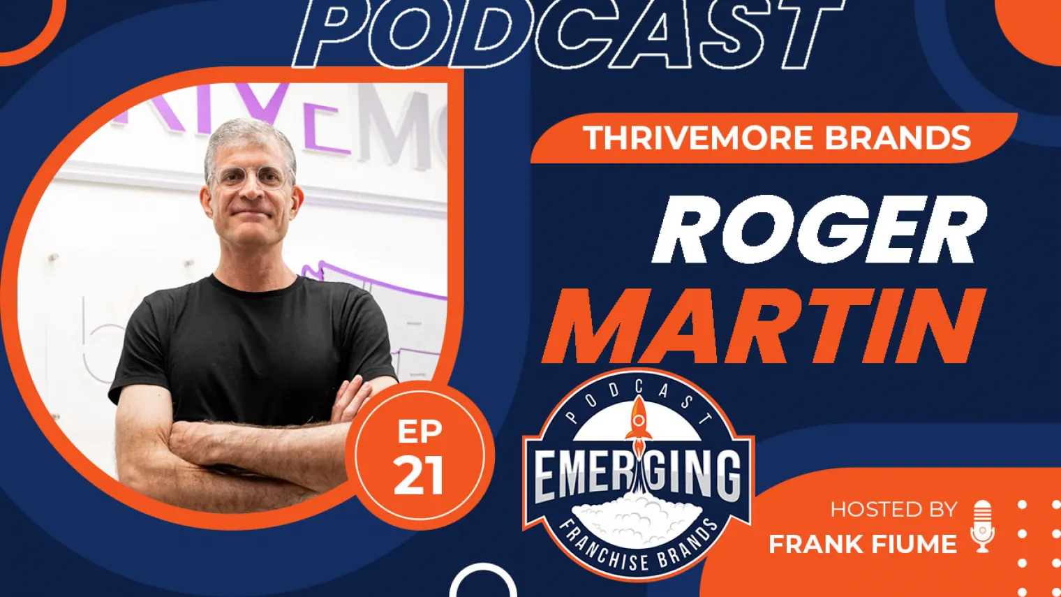 Episode image for ThriveMore Brands Franchise Umbrella with founder Roger Martin